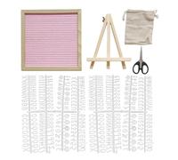 Small Feutrine Letter Board - Feutrine Bulletin Wooden Frame 25 x 25 cm Rustic Style for School, Home, Parties