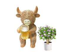 Small Figurines - Weatherproof - Fun Drinking Design As Decoration For Garden Planter | For Use In Garden Porch Balcony Outdoor Home Farmhouse And Christmas