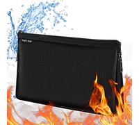 Small Fireproof Money Bag Fire and Water Expandable Document Safe Storage Pouch Envelope with Zipper for A5 File Cash Jewelry Passport