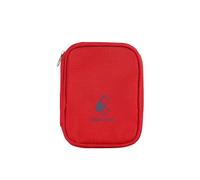 Small First Aid Bag Empty, Portable Travel Pill Bag Double Zipper First Aid Pouch with Handle for Family Outdoors Hiking, Red