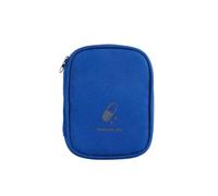 Small First Aid Bag Empty, Portable Travel Pill Bag Double Zipper First Aid Pouch with Handle for Family Outdoors Hiking, Blue