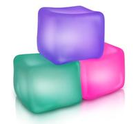 SMALL FISH 3 Pcs Squishy Stress Cube, Giant Stress Balls for Kids & Adults, Sensory Fidget Cubes for Anxiety Relief, ADHD & Autism, Reusable Squishy Stress Toys for Classroom Prize