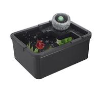 Small Fish Aquarium, Landscaping Tub for Turtles - Old Ponds with USB Pump & Lighting for Aquaponics, Jellyfish, Office, Library, Bedroom