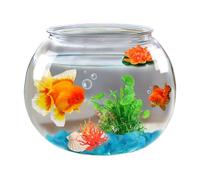 Small Fish Bowl - Shatterproof Round Fish Tank Red Betta Turtle | Transparent Shatterproof Bubble Vase for Centerpieces, Terrarium Container Desk for Plants