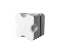 Small Fish Tank Cleaning Brush Aquarium Glass Tool Mini Magnetic Algae Scraper Cleaner Easy Grip Double Sided Floating Window White S