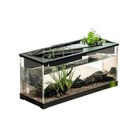 Small Fish Tank - Clear Acrylic Container, Starter Aquatic Habitat | Integrated Air Pump with Filter Housing for Home Placement, Office Unit Next to the Bedroom, Functionali