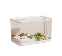 Small Fish Tank, Creative Filtering, Silent Flowing Water, Micro Landscape, Office Desktop, Home Decoration, Small Luxury Landscape Desktop Tank in Home Living Room,B,M