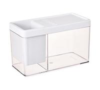 Small Fish Tank - Mini Transparent Fish Tank, Betta, Transparent Aquarium Desktop - Small Betta Barrel Mouth DESKTOP Organizer for Shrimp,