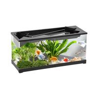 Small Fish Tank - Nano Aquarium Starter Kit with Light and LED Filter, Modern Fish Bowl | Small Aquarium for Betta Studio Tank, Living Room Tank, Configuration Tanks