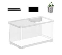 Small Fish Tank Retro Fish Tank Desktop Fish Tank Starter Kit for Fish Tank Small Aquarium Decorative Colorful Fish Tank Creative Fish Aquarium with Basket for Jellyfish, Shrimp
