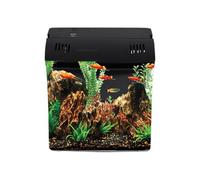 Small Fish Tank with Filter,Small Fish Tank Aquarium - Home Decoration for Desk Desktop Living Room Offices Table Frog Reef Turtles Jellyfish Pet