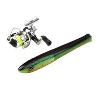 Small fishingRod - Nautical, Miniature Expeditionary Casting Tool, Stealth Portability Reel-Pod, Pocket fishingPole | Aluminum Alloy Pen fishingRod And Reel Combo For Travel, Camp
