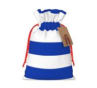 Small Flag of Uruguay Print Christmas Drawstring Candy Bags, Reusable Fabric Sacks, Gift Bag for Xmas Holiday Present Wrap