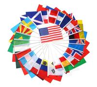 Small Flags on Sticks 200Pcs Mini Flags Of The World with Sticks 5.5x8.3 Inch Country Flags On Stick Hand Held World Flags for Parades, School Sports Events, Festival Celebrations, Flags of the World