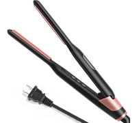 Small Flat Iron For Short Hair - Adjustable Temperature - Fast Heat Up (dual Voltage)