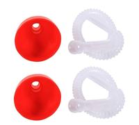 Small Flexible Fuel Funnel with Long Hose, 2PCS Automotive Oil Funnels Set Universal Reusable Plastic Wide Mouth Filling Funnel Right Angle Funnels Long Neck Gas Fluid Funnel Kit for Water Fuel Oil