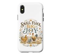 Small Flock Big Joy Backyard Chicken Farm Lover Case for iPhone X/XS