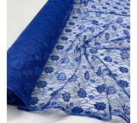 Small Floral Flowers Dress Lace Fabric 45" Royal Blue