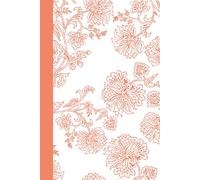 Small Floral Notebook Orange: Lined Journal for Notes, Writing, School, Work, and Daily Use | Cute Botanical Design | 6" x 9" Hardcover or Softcover | 160 Ruled White Pages