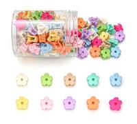Small Flower Hair Clips 100PCS, Mini Hair Clips Baby Claw Clips Cute Jaw Clips Hair Pins Hair Barrettes Toddler Hair Accessories for Women Girls Kids Teens, Colorful