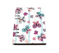 Small Flowers A5 Notebook, Pu Leather A5 Notebooks, Lined Paper Shorthand Notebook 180Pages/90Sheets, Jotter for Office, Notepad for Meeting, Study Essentials Women Man