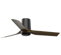 Small Flush-mount Ceiling fan with Remote Mini Punt Tub DC Fan Black Walnut 90cm