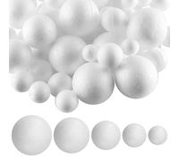 Small Foam Balls, 60PCS Small Foam Balls for Crafts, 6 Sizes White for School Project, Art, DIY Craft and Party Decoration