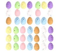 Small Foam Easter Eggs, 100X Decorative Speckled Eggs, 0.98x1.57in Colorful Dots Design, Tiny Foam Egg for Wreaths, Centerpieces, Basket Fillers, Springtime Decorations
