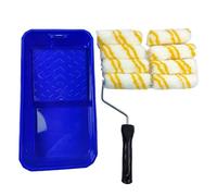Small Foam Roller for Painting with Paint Roller and Tray for Wall Paints Home Decorating Tool Furniture Paint Rollers Painting Doors