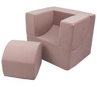 Small fold Out Chair, Kids Chair, Armchair, Chaise Longue, pouffe, Relax Chair (Colour: Light Pink)