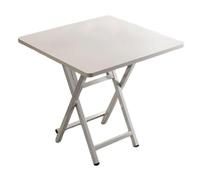 Small Foldable Table Portable Artificial Board Dining Table, Foldable and Convenient Dining Table, Small Kitchen Table Sewing Table for Small Spaces(White,70 * 70 * 72cm)