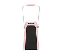Small Folding Armrests Treadmill, 100kg Load Electric Remote Control Walker, with Phone Holder LED Display Silent Jogging Machine, for Jogging Brisk/Slow Walking Home Adults Teenagers Elderly (Pink)