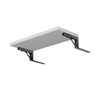 Small Folding Bed Mounted Side Table Tray Clip On Nightstand Wood Tabletop with Metal Frame for Living Room Bedroom Decor Home Office Floating Fold Down Desk E,30 * 40CM