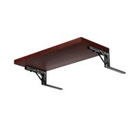 Small Folding Bed Mounted Side Table Tray Clip On Nightstand Wood Tabletop with Metal Frame for Living Room Bedroom Decor Home Office Floating Fold Down Desk C,30 * 60CM
