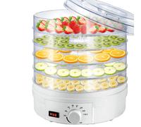 Small Food Dehydrator Machine for Jerky Fruits Veggies, Plastic, 1500g