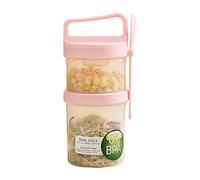 Small Food Storage Containers + 360ml For Fruits Oats Yogurt Milk & | Perfect For Students & Outdoor Picnics | Includes Spoon & Design (A, 22. 3X8cm)