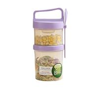 Small Food Storage Containers + 360ml For Fruits Oats Yogurt Milk & | Perfect For Students & Outdoor Picnics | Includes Spoon & Design (D, 22. 3X8cm)
