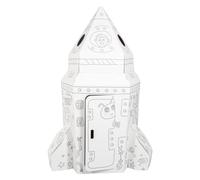 Small Foot 10018 "Rocket Play House made of stable construction cardboard, design uniquely w/colour pencils & felt pens