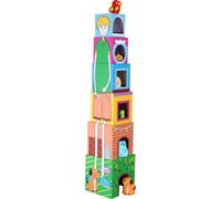 Small Foot 10044 Colourful Stacking Cubes made of cardboard, motor a (US IMPORT)