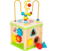 small foot 10074 Motoric cube pretty bugs, incl. form games, learning clock, gea