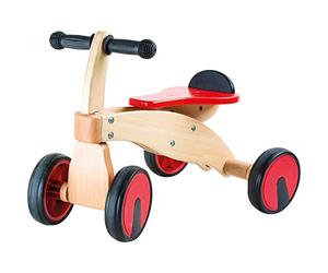 small foot 10233 wooden walker "Red Racer", with rubber tires and handles, from 2 years on