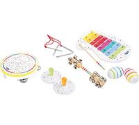 small foot 10383 Music-Set "Sound" made of wood, xylophone, triangle, bells, tambourine and rattles, from 3 years