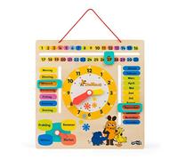 small foot 10496 Learning board "Mouse" made of wood, teaches date, season and time, from 3 years on
