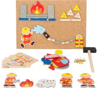 small foot 10581 Hammer game "Fire brigade" made of wood, cork floor with motive