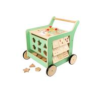 Small Foot 10947 Baby Walker Move it, Made of 100% FSC-Certified Wood, Motor Activity Toy and Walking Learning aid, Multicolored
