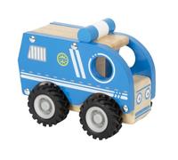 Small Foot 11077 Wooden Police Car, 100% FSC®-certified, also suitable for playing outdoors, for children 18+ months, Blue