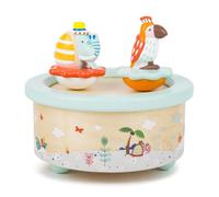 Small Foot 1108 "Parrot & Elephant Music Box, made of wood, in modern pastel col