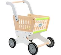small foot 11161 Wooden shopping trolley, accessory for shop and role play, from 3 years old