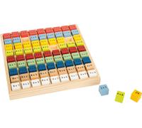 small foot 11163 Colorful 1x1 "Educate" made of wood, with 81 number cubes to learn the small 1x1, from 6 years on
