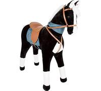 Small Foot 11178 XL Rocking Horse with sound, black, with removable saddle and handkerchief, for ages 5+ years